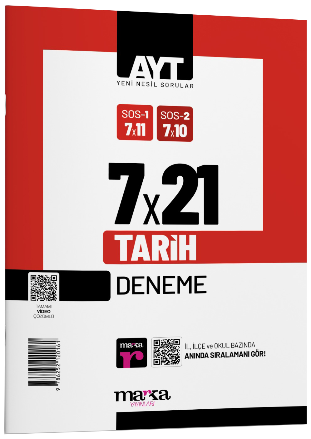2026 AYT Tarih 7 Deneme Tamamı Video Çözümlü Marka Yayınları